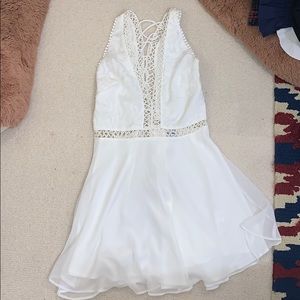 White mini dress